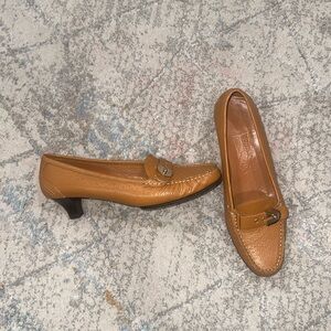Vintage Ferragamo Gancini Bit Leather Loafers